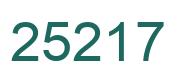 Number 25217 green image