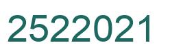 Number 2522021 green image