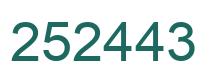Number 252443 green image