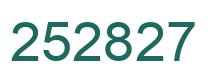 Number 252827 green image