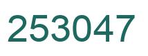 Number 253047 green image