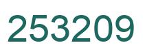 Number 253209 green image