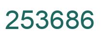 Number 253686 green image