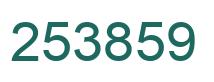 Number 253859 green image