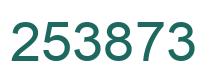 Number 253873 green image