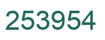 Number 253954 green image