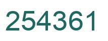 Number 254361 green image