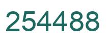Number 254488 green image