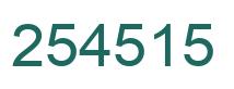Number 254515 green image