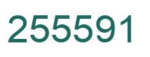 Number 255591 green image