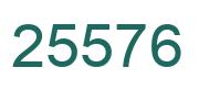 Number 25576 green image