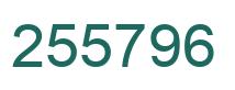 Number 255796 green image