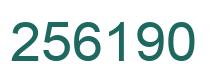 Number 256190 green image