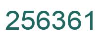 Number 256361 green image