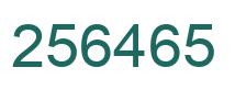 Number 256465 green image