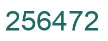 Number 256472 green image