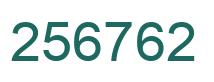 Number 256762 green image