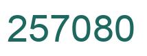 Number 257080 green image