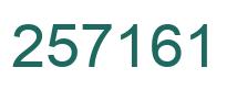Number 257161 green image