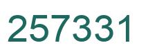 Number 257331 green image