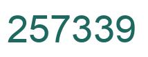 Number 257339 green image