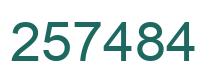 Number 257484 green image