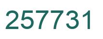 Number 257731 green image