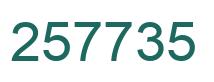 Number 257735 green image