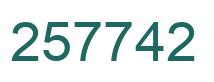 Number 257742 green image