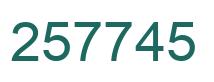 Number 257745 green image