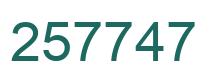 Number 257747 green image
