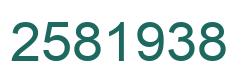 Number 2581938 green image