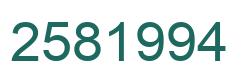 Number 2581994 green image