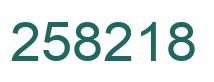 Number 258218 green image