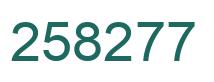 Number 258277 green image