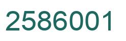 Number 2586001 green image
