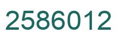 Number 2586012 green image