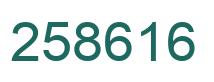 Number 258616 green image