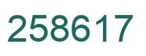 Number 258617 green image