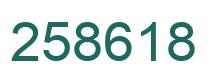 Number 258618 green image