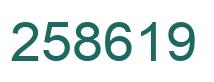 Number 258619 green image