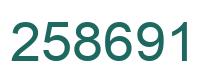 Number 258691 green image