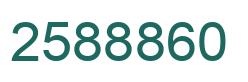 Number 2588860 green image