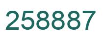 Number 258887 green image