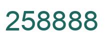 Number 258888 green image