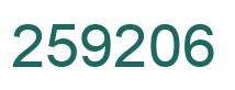 Number 259206 green image