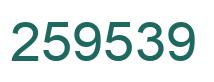 Number 259539 green image