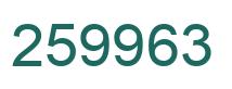 Number 259963 green image
