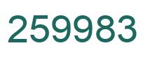 Number 259983 green image