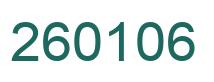 Number 260106 green image